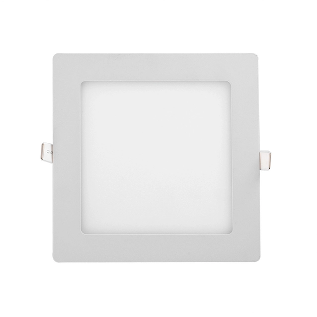 Plafon Led De Embutir Quadrado Branco 12w 6000k Moldura