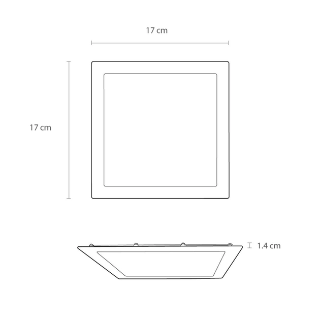 Plafon Led De Embutir Quadrado Branco 12w 6000k Moldura