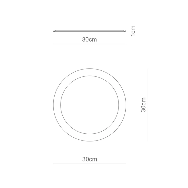 Plafon Led De Embutir Branco 24w 6000k 30 Panel