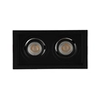 Plafon De Embutir Recuado 8x14,7cm Flap - PRETO