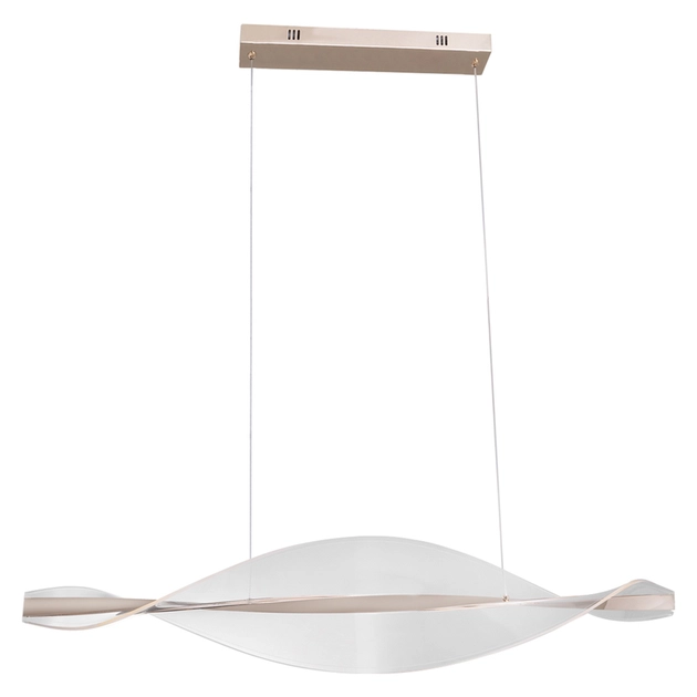 Pendente Led Dourado Acrilico 3000k 32w 940lm Dourado Leaf