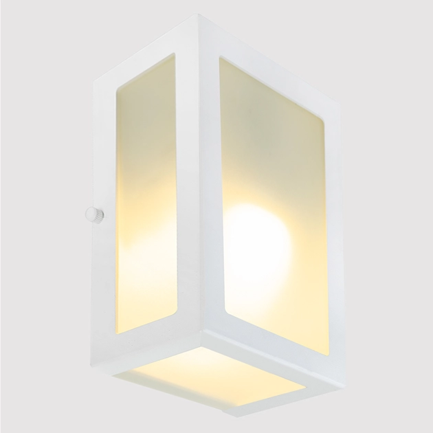 Arandela Retangular Aluminio Vidro Ip54 Verti