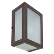 Arandela Retangular Aluminio Vidro Ip54 Verti - MARROM GOLD