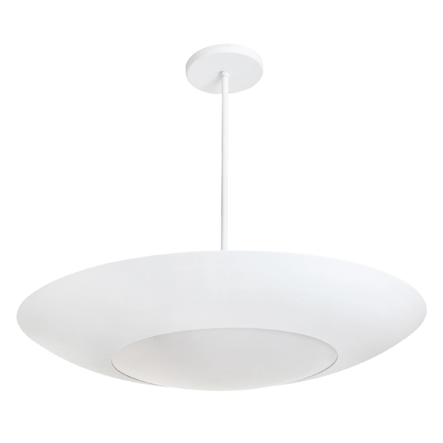Pendente Led Aluminio Branco 40w 3000k 2800lm Duomo
