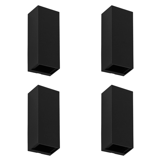 Kit 4 Arandelas Led Abs 5W 3000K Ip65 0 A 60° Block