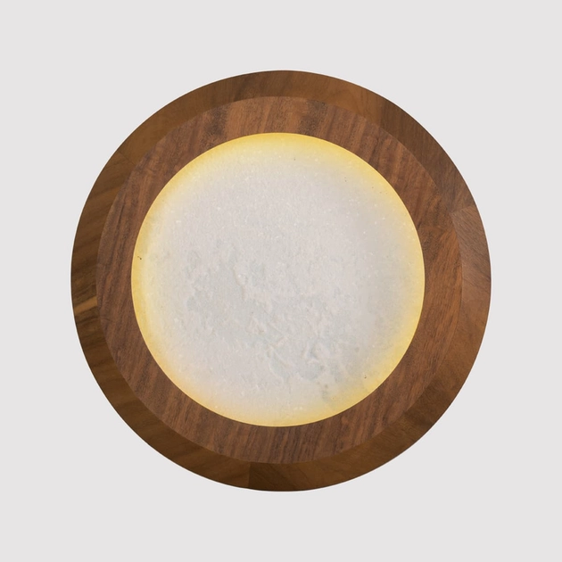 Arandela Led Cristal E Madeira 29w 3000k Petra