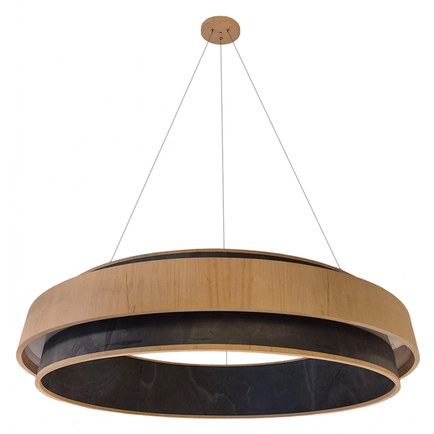 Pendente Led Ardosia E Madeira Maple 72w 3000k Petra