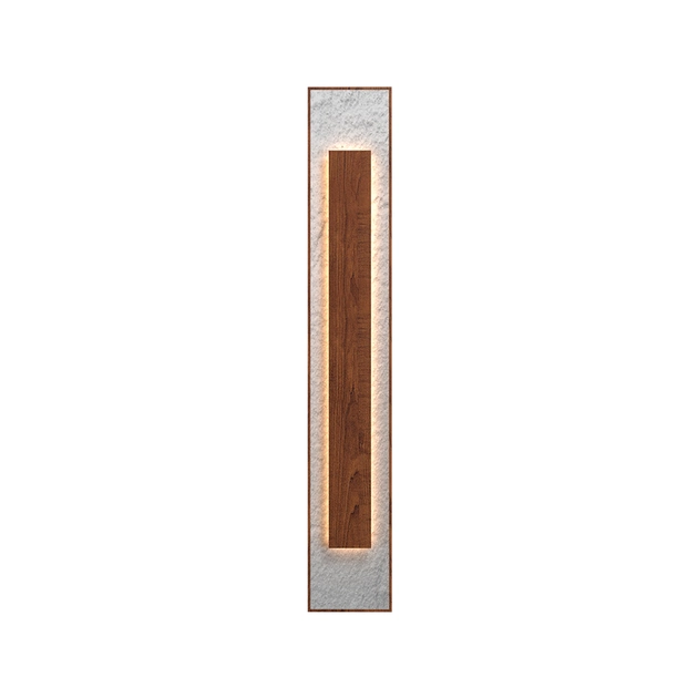 Arandela Led Cristal E Madeira Imbuia 14w 3000k Petra