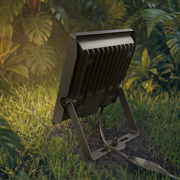 Projetor Led Aluminio Preto 20w 3000k 120 Ip66 Evo