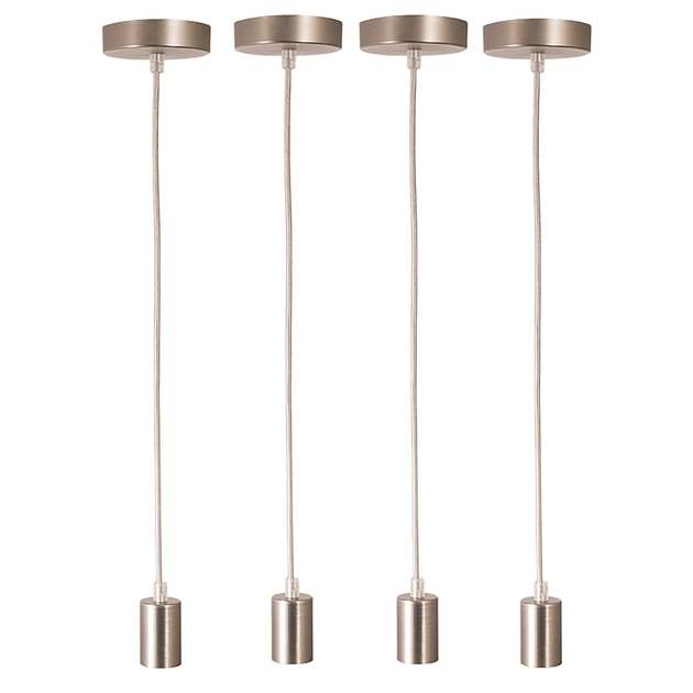Kit 4 Pendentes Metal 4cm Factory