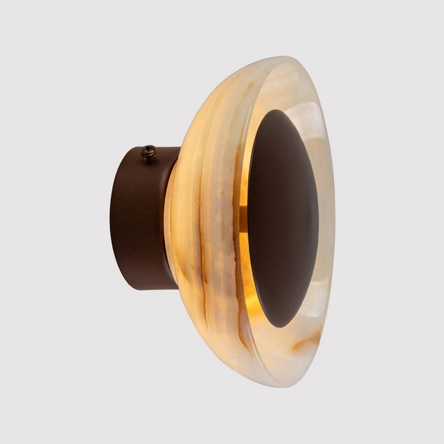 Arandela Led Metal Marrom 4w 3000k Kalida Onix