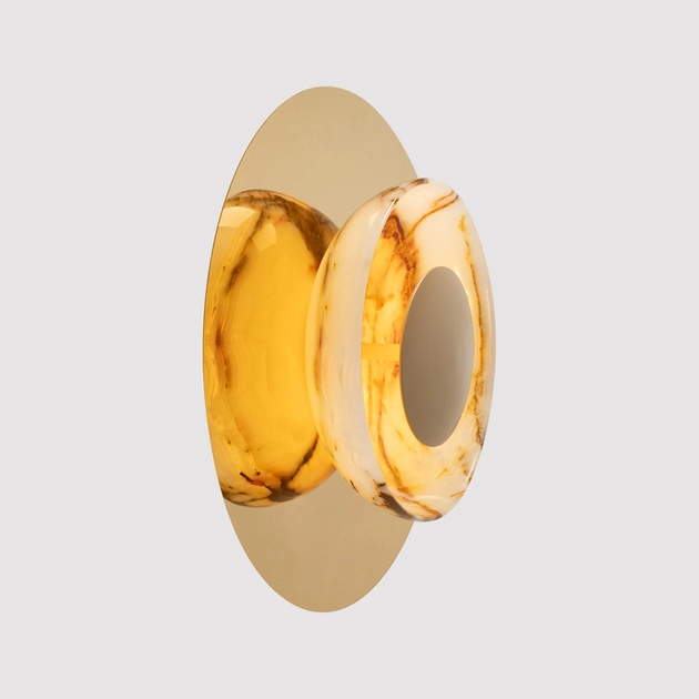 Arandela Led Metal Dourado 6w 3000k Kalida Onix Reflexo