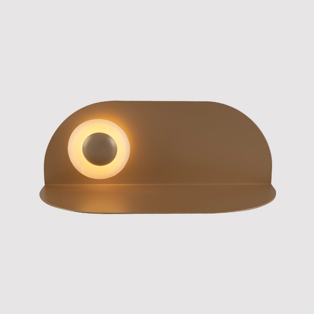 Arandela Led Selenita E Metal Dourado 2w 3000k Cotidiano