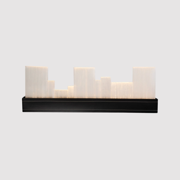 Arandela Led Rocha E Metal Preto 18w 3000k Contemp Skyline