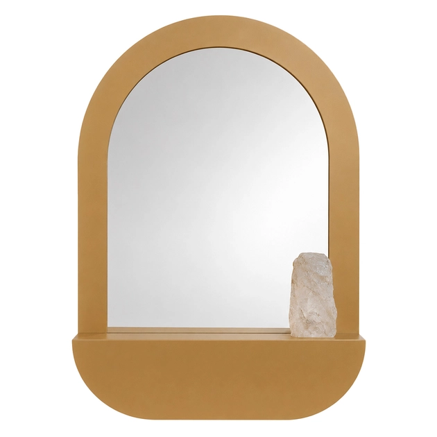Espelho Led Quartzo E Metal Dourado 60w 3000k Rituais