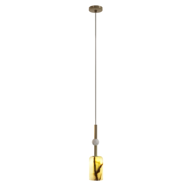 Pendente Led Metal Dourado 2w 3000k 7x30cm Une Xino