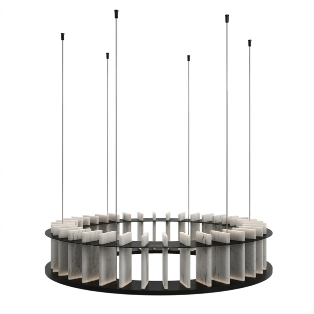 Pendente Led Selenita E Metal Preto 20w 3000k Halo