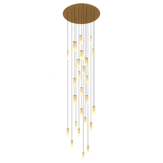 Pendente Led Metal Dourado 60w 3000k Placas Felsen