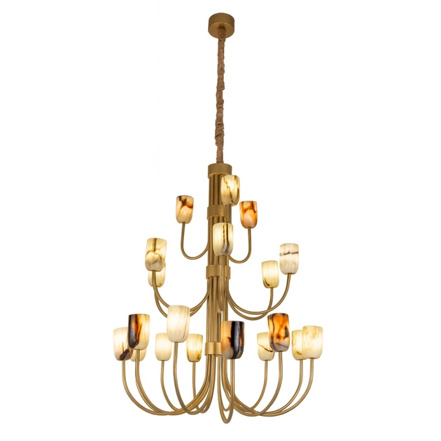 Lustre Onix E Metal Dourado Xino