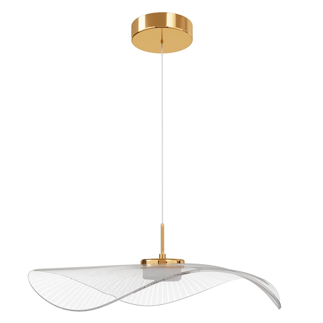 Pendente Led Aluminio Acrilico Dourado 10w 3000k Sapporo