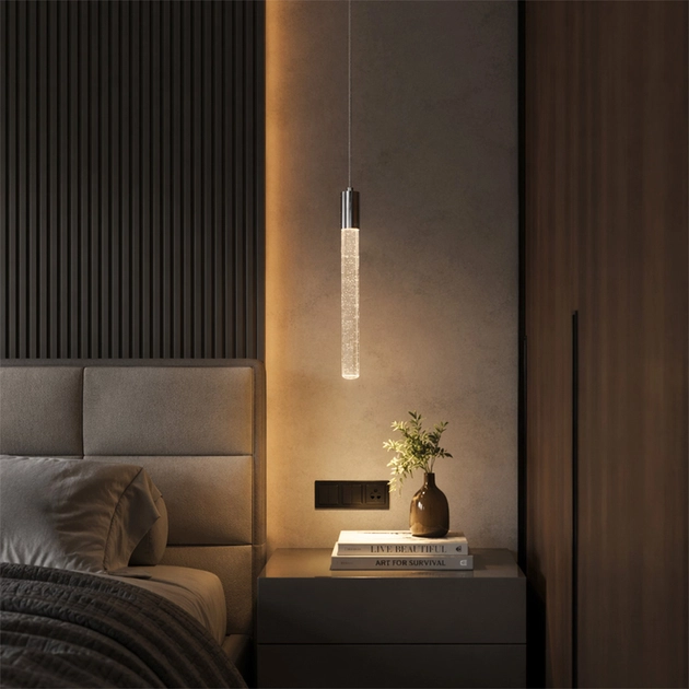 Pendente Led Aluminio Cristal 6w 3000k Aston