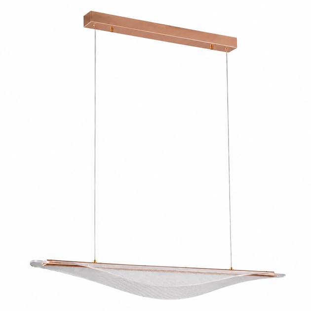 Pendente Led Aluminio Acrilico Dourado 21w 3000k Sailia