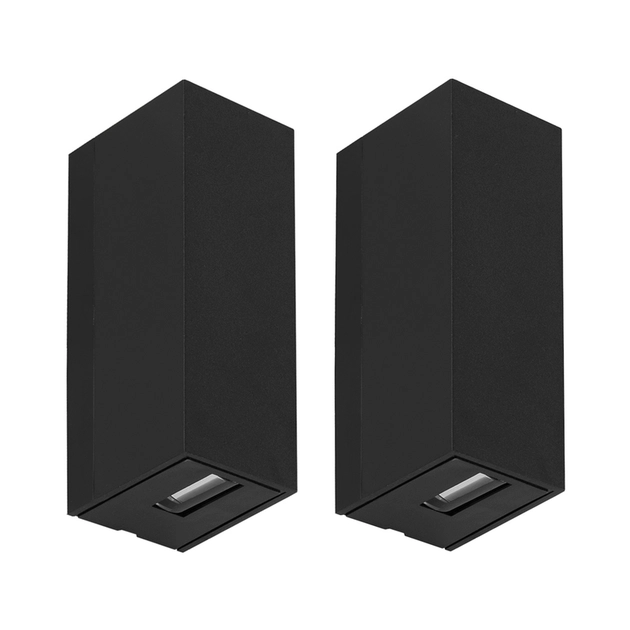 Kit 2 Arandelas Led Abs 5w 3000k Ip65 2 Fachos Flux