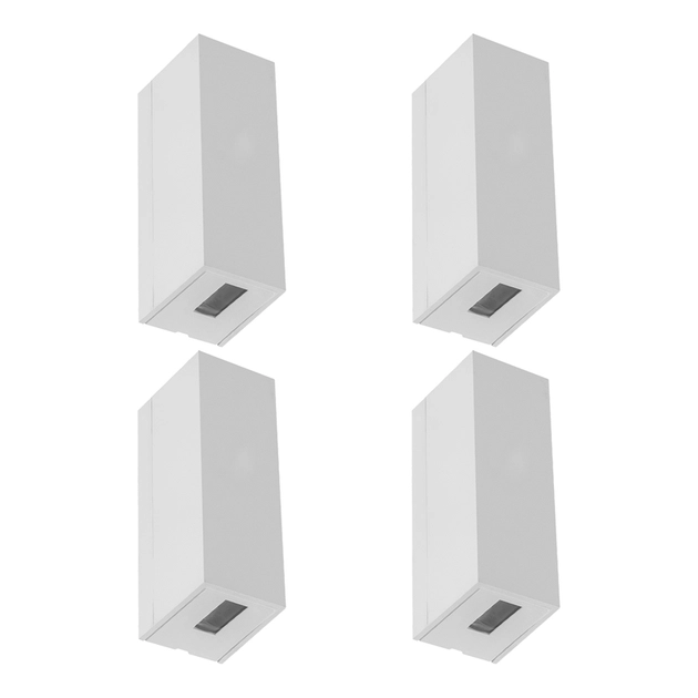 Kit 4 Arandelas Led Abs 5w 3000k Ip65 2 Fachos Flux