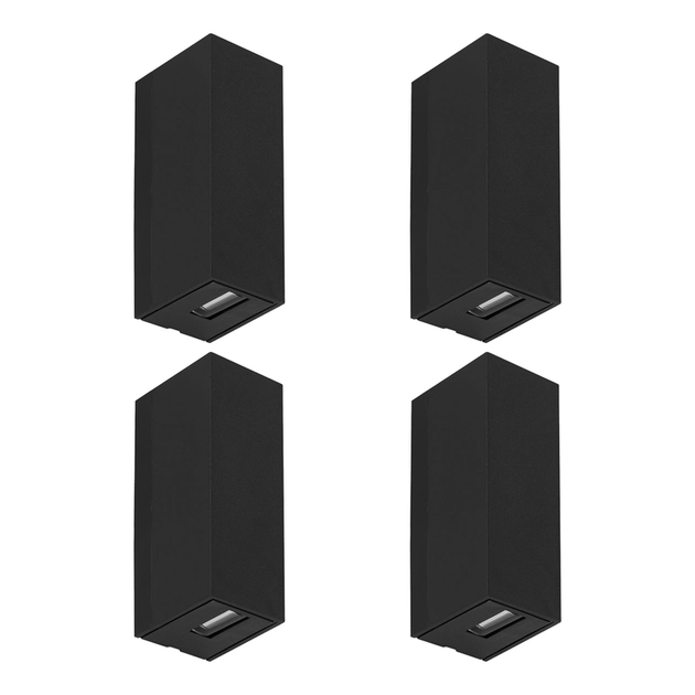 Kit 4 Arandelas Led Abs 5w 3000k Ip65 2 Fachos Flux
