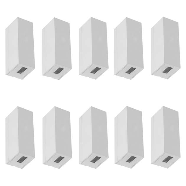 Kit 10 Arandelas Led Abs 5w 3000k Ip65 2 Fachos Flux