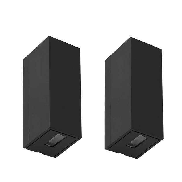 Kit 2 Arandelas LED Abs 5w 3000k Ip65 2 Fachos Fechados Flux