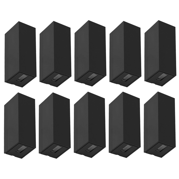 Kit 10 Arandelas LED Abs 5w 3000k Ip65 2 Fachos Fechados Flux