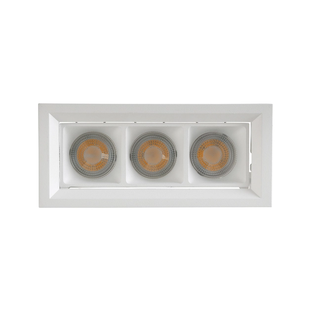 Plafon De Embutir Articulado Branco 3 Focos Pro 11