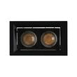 Plafon De Embutir Articulado 2 Focos Pro 11 - PRETO