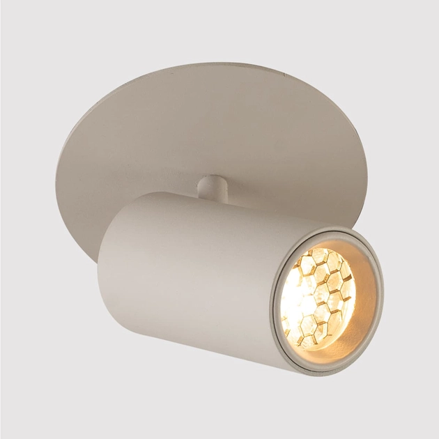 Spot Led Aluminio Areia Com Honeycomb 4w 3000k 24 Fit10