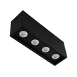 Plafon De Sobrepor Aluminio 19,5x5,5cm Piccolo - PRETO