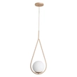 Pendente Vidro Leitoso E Aluminio Blob - DOURADO