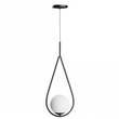 Pendente Vidro Leitoso E Aluminio Blob - PRETO