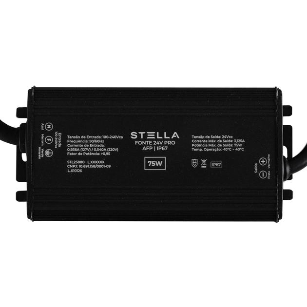 Driver Preto 75w 24v Ip67 24v Pro