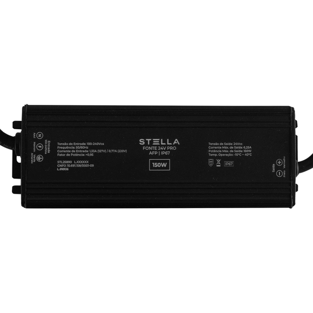 Driver Preto 150w Ip67 24v Pro