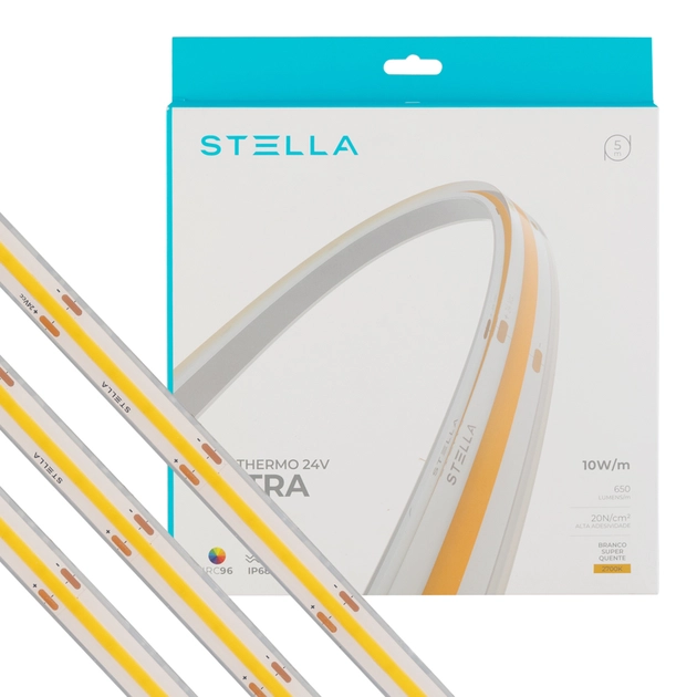 Fita De Led 10w Por Metro 24v 2700k 5m Ip68 Irc96 Thermo