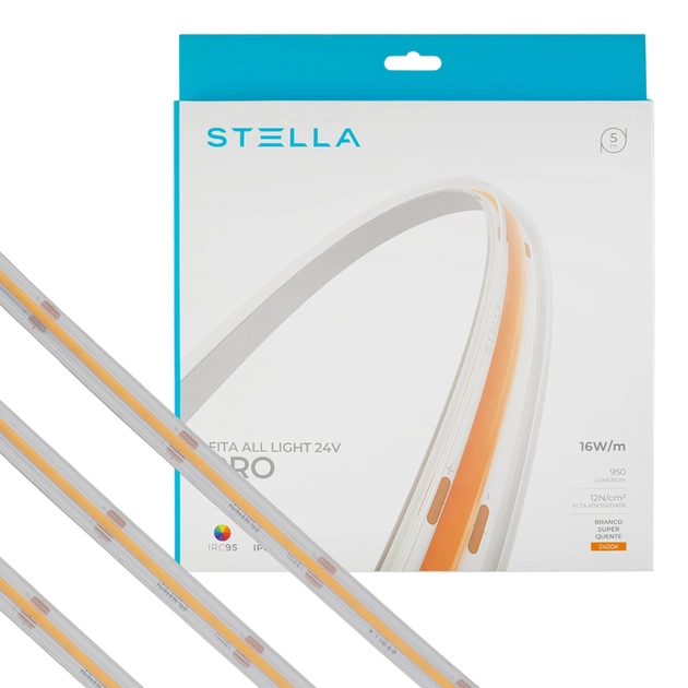 Fita De Led 16w Por Metro 24v 2400k 5m Ip67 All Light Pro