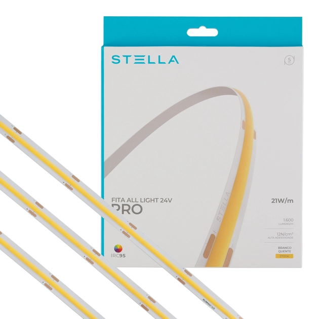 Fita De Led 21w Por Metro 24v 2700k 5m Irc95 All Light Pro