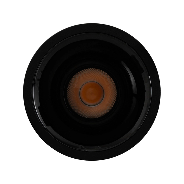 Plafon Led De Embutir Preto E Dark Chrome 9w 3000k Round