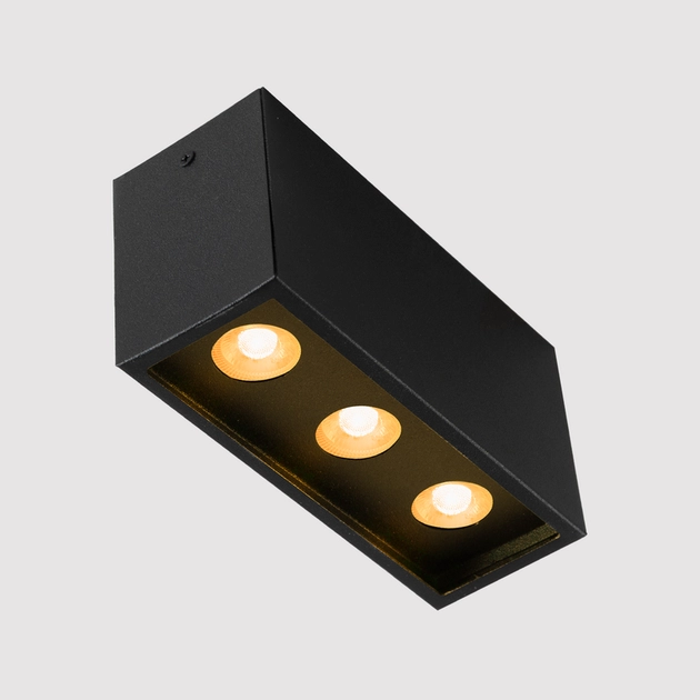 Plafon De Sobrepor Aluminio Preto Piccolo