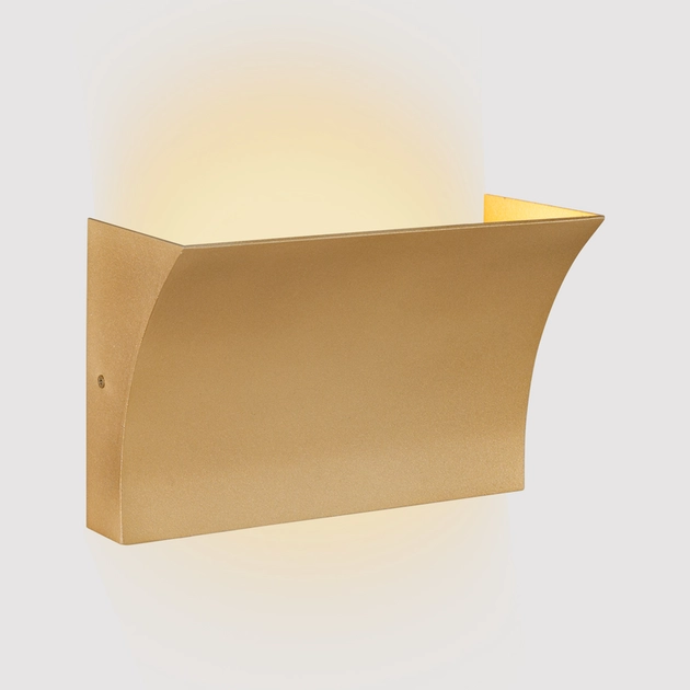 Arandela Led Aluminio Champanhe 12w 3000k Galena