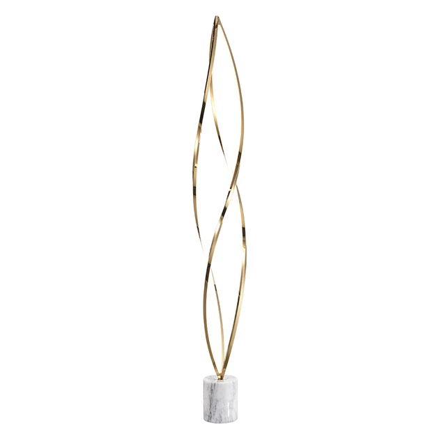 Luminaria De Piso Led Aco Inox Dourado 65w 3000k Infini