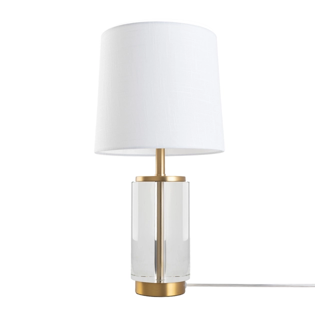 Abajur Cristal E Metal Dourado Cetro
