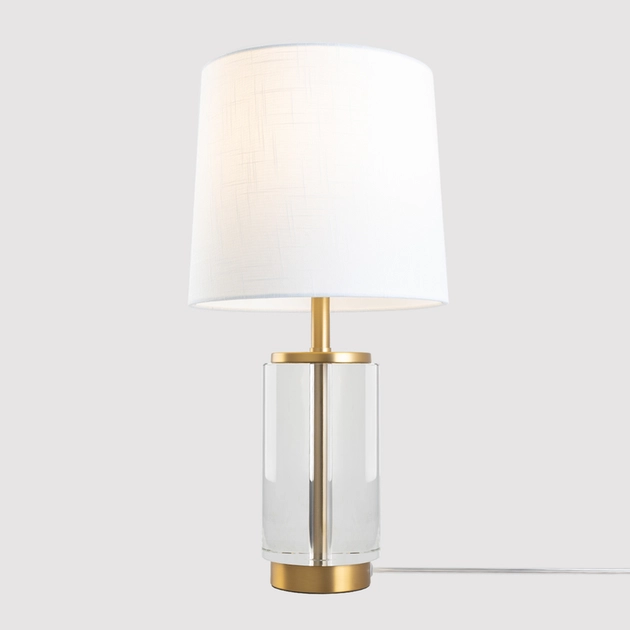 Abajur Cristal E Metal Dourado Cetro
