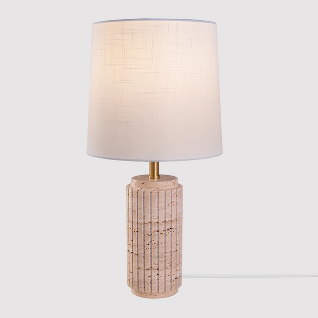 Abajur Marmore Natural E Metal Doric